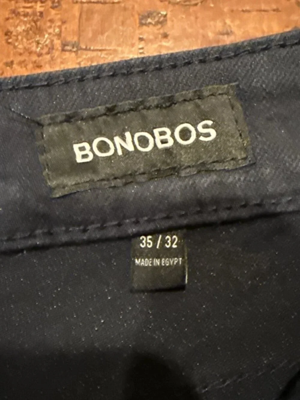 Bonobos Men’s 35X32 Slim Fit Straight Jeans Blue Stretch Denim
